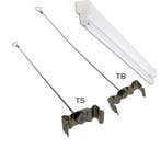 Clips voor TL armatuur  T8 met staalkabel, Verzenden, Nieuw