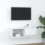 vidaXL TV-meubel 80x31x25,5 cm bewerkt hout wit, Verzenden, Nieuw, Overige houtsoorten