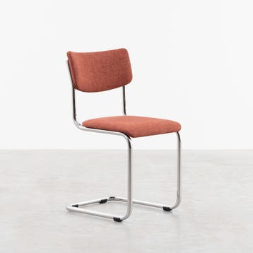Buisframe eetkamerstoelen met en zonder armleuningen, Ophalen of Verzenden, Nieuw, Stof, Industrieel, buisframe, gispen, chrome, buisstoel, eetkamerstoel
