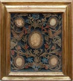 Italiaanse school (XVIII) - Pannello devozionale con 5 Agnus