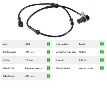 ABS-sensor Mitsubishi Carisma 1.8 MSX - 16V (DA) Van 1995-07, Verzenden, Nieuw, Mitsubishi