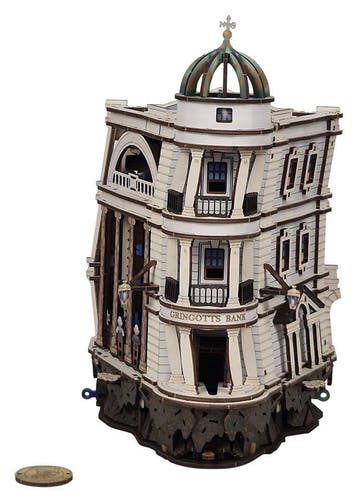 Harry Potter 3D Wooden Puzzle Gringotts Bank Marble Run, Verzamelen, Ophalen of Verzenden, Nieuw