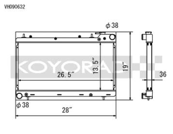 Koyo 93-98 Subaru Impreza 1.8/2.2L (MT) Radiator, Ophalen of Verzenden, Nieuw