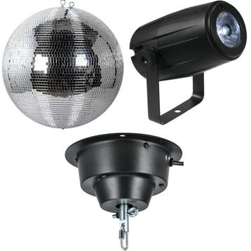 Ayra DanceFX MB40-5x5 spiegelbol 40 cm met motor en RGBW, Verzenden, Nieuw