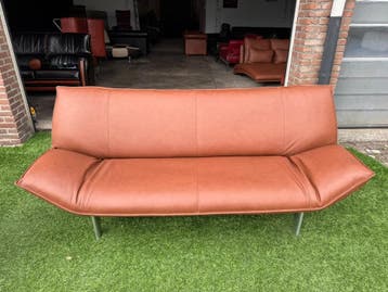 LEOLUX Tango bank relax design 3 zit bankstel bruin leer, Huis en Inrichting, Design, Rechte bank, Vierpersoons of meer, Leer