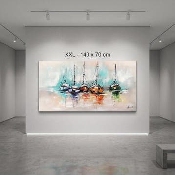 Monika Spiewak - Regatta - Oil Painting Stretched On The