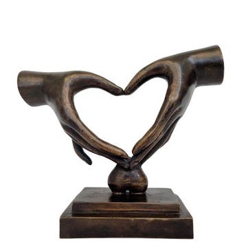 sculptuur, Together as one - 26 cm - Brons
