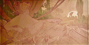 Alfons Mucha (1860-1939) - L’aurore, Antiek en Kunst