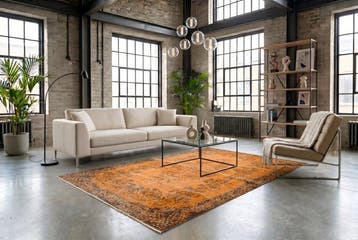 Oranje vintage - Vloerkleed - 305 cm - 185 cm - met, Nieuw