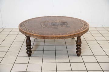 Grote Vintage Aztec Design Leren Salontafel, Ophalen of Verzenden, Nieuw