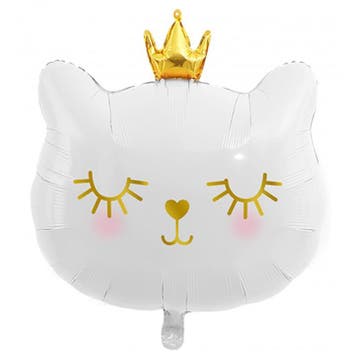 Folie ballon Cat Princess zwart, wit of roze, Dieren en Toebehoren, Verzenden, Nieuw