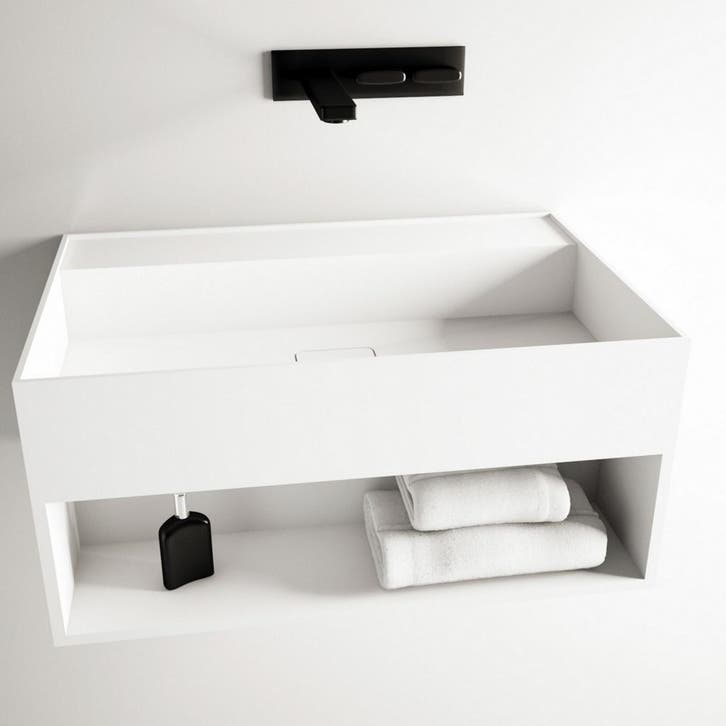 Fontein Ideavit Solidbliss 60x40x28 cm Solid Surface, Doe-het-zelf en Verbouw, Sanitair, Ophalen of Verzenden