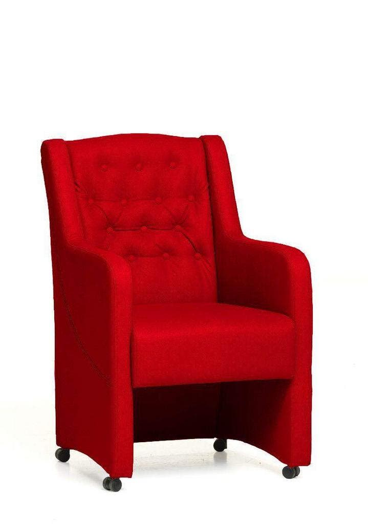 Eetkamerstoel Norwich - eetkamerstoelen - Rood, Huis en Inrichting, Stoelen, Rood, Nieuw, Stof