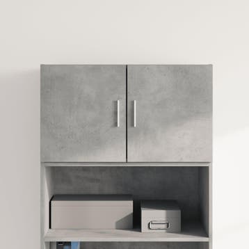 vidaXL Wandkast 70x42,5x40 cm bewerkt hout betongrijs, Minder dan 50 cm, Verzenden, Nieuw, Minder dan 100 cm