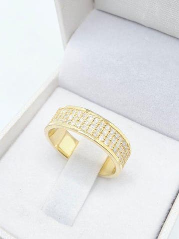 Zonder minimumprijs - Ring Zilver - 1.09ct. tw. Diamant, Sieraden, Tassen en Uiterlijk, Ringen, Nieuw