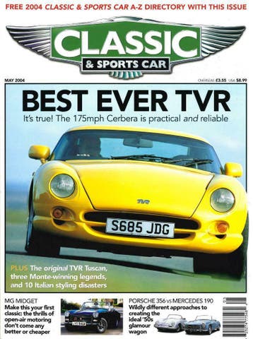 CLASSIC AND SPORTSCAR TVR TUSCAN PORSCHE 256 MERCEDES 190, Verzenden, Gelezen, Algemeen