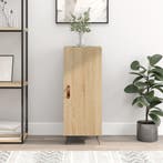 vidaXL Dressoir 34,5x34x90 cm bewerkt hout sonoma eiken, Minder dan 50 cm, Verzenden, Nieuw, 25 tot 50 cm