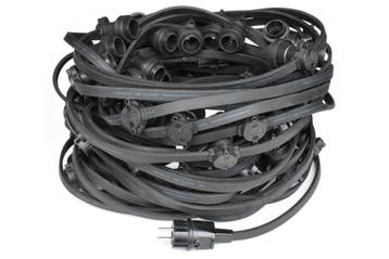 Prikkabel 70 meter | 70 of 140 fittingen | Zwart | Bestel, Kunststof, Verzenden, Minder dan 50 watt, Nieuw