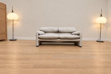 NIEUW Cassina Maralunga 2-Zits Ecru + GARANTIE | NP €6.000, 150 tot 200 cm, 75 tot 100 cm, Ophalen of Verzenden, Rechte bank