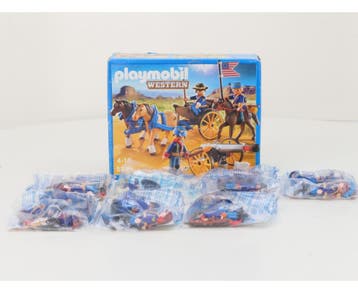 Playmobil Noordelijk leger met generaal en kanontransport..., Ophalen of Verzenden, Gebruikt, Overige typen