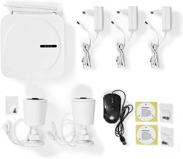 Nedis SLNVR201CWT SmartLife draadloos camerasysteem - 2 x ca, Verzenden, Zo goed als nieuw