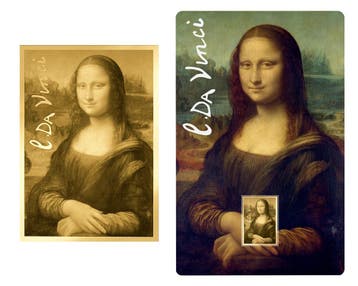 Mona Lisa - 24 karaat Gouden Uitgifte Coincard, Postzegels en Munten, Verzenden