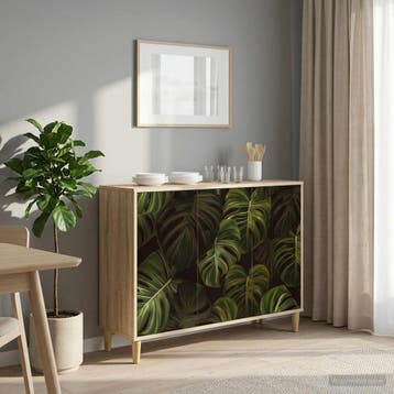 vidaXL Dressoir ELBURG Sonoma 102 x 33 x 75 cm Bewerkt hout, Verzenden, Nieuw, Overige houtsoorten, Minder dan 50 cm