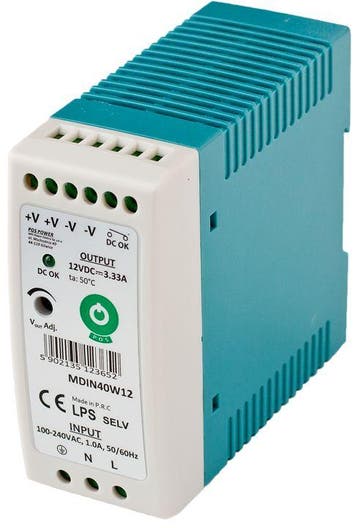 Din-railvoeding - 12 volt - 3,33 ampère - 40 watt, Hobby en Vrije tijd, Elektronica-componenten, Verzenden, Nieuw