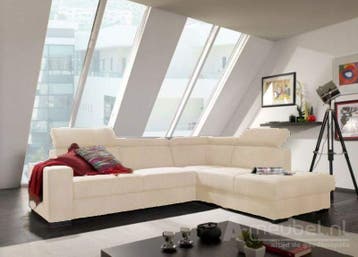 Hoekbank Raalte - hoekbanken - Creme, Nieuw, 150 cm of meer, Stof, 250 tot 300 cm