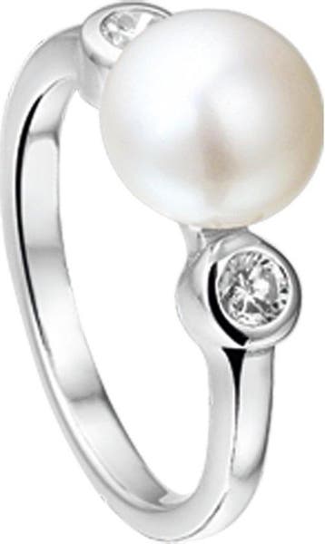 The Jewelry Collection Ring Parel En Zirkonia - Zilver -, Verzenden, Nieuw