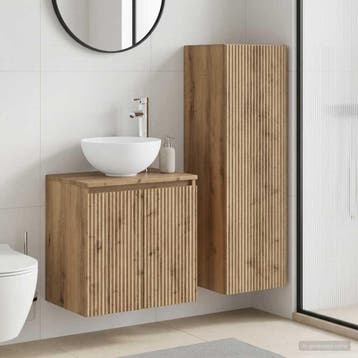 vidaXL Badkamermeubelset 2 st Artisanaal eiken 33 x 34,5 x, Verzenden, Nieuw