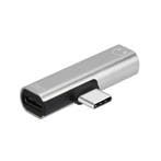 USB-C Duo adapter - naar mini jack + USB-C - Zilver, Ophalen of Verzenden, Nieuw