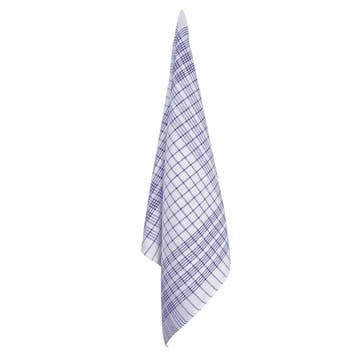 Theedoeken Blauwe Ruit Op Wit 70x70cm - Treb Towels, Verzenden, Nieuw, Overige kleuren, Theedoek of Handdoek