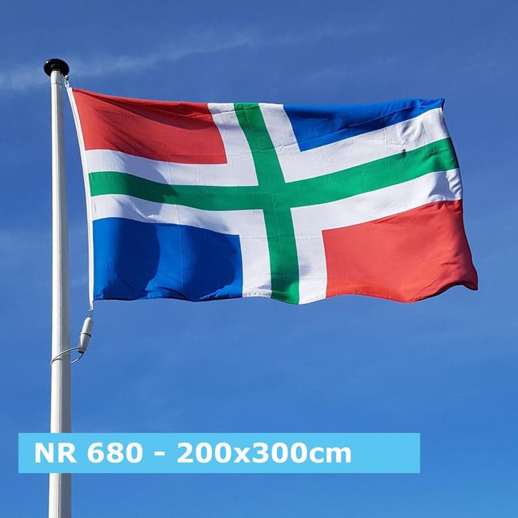 NR 680: Vlag Groningen 200x300cm standaard, Diversen, Vlaggen en Wimpels, Nieuw