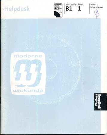 Moderne Wiskunde Helpdesk HAVO-B1 deel 1 9789001602840, Verzenden, Nieuw