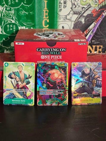 Bandai - 3 Card - One Piece - Roronoa Zoro, Nieuw