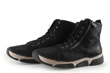 Rieker Veterboots in maat 42 Zwart, Verzenden, Zwart, Overige typen, Gedragen