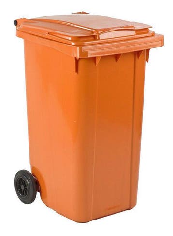 Afvalcontainer 240 liter oranje, Kunststof, Nieuw, 40 liter of meer, Ophalen of Verzenden