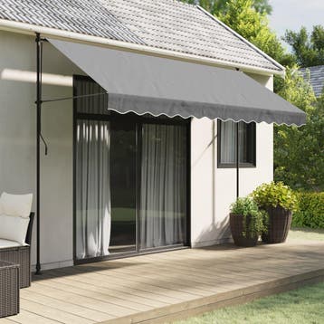 vidaXL Vervangingsdoek voor luifelrok gestreept 330x20 cm, Verzenden, Nieuw