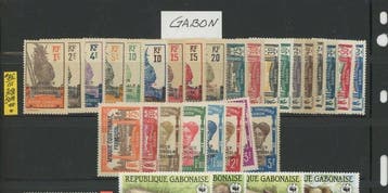 Gabon - COTE +1000 - Gabon / Ghana - Uit een handelsvoorraad, Gestempeld