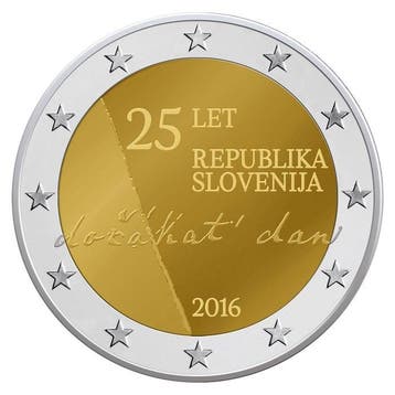 Slovenië 2 Euro Onafhankelijkheid 2016, Postzegels en Munten, Munten | Europa | Euromunten, Verzenden