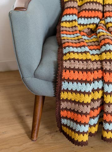 Haakpatroon Herfstblaadjes Deken met sierlijke picotrand -, Ophalen of Verzenden, Nieuw