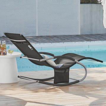 Set van 2 Loungestoelen - Verstelbare Ligstoelen met Kussen, Verzenden, Nieuw
