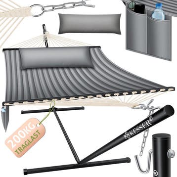 KESSER® Hangmat - Voor 2 personen - Tot 200kg - Grijs, Verzenden, Zo goed als nieuw
