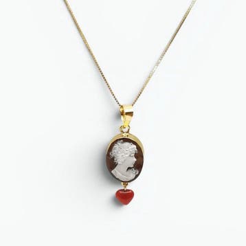 Koraal - Argento 925 - Cameo - Handgegraveerde camee, Verzamelen