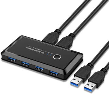 DrPhone KVM Switch - USB 3.0 Switch Box Schakelaar - 2 in 4, Verzenden, Nieuw