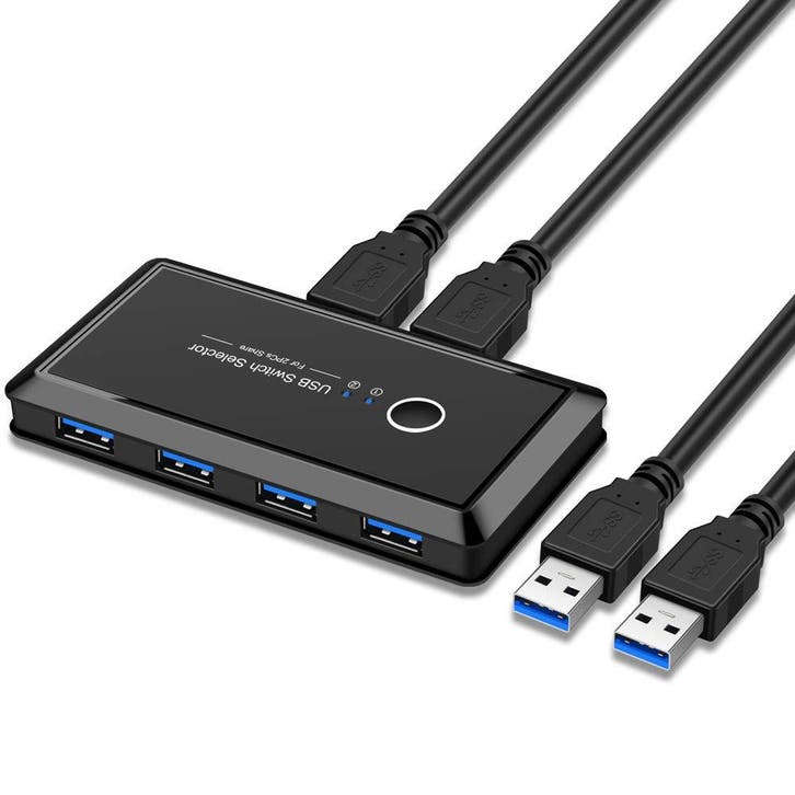 DrPhone KVM Switch - USB 3.0 Switch Box Schakelaar - 2 in 4, Computers en Software, Netwerk switches, Verzenden
