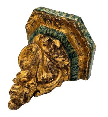 Wanddecoratie - Beschilderd met gouden inkt. - wandconsole