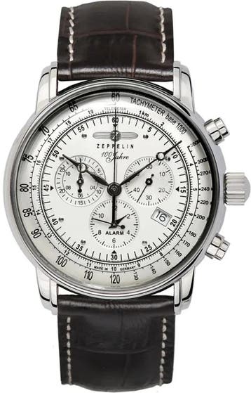 Zeppelin 7680-1 100 Jahre heren horloge, Overige merken, Staal, Verzenden, Polshorloge