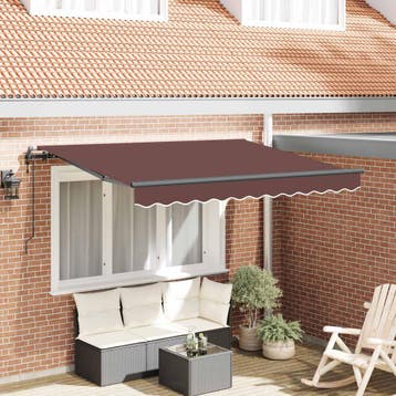 vidaXL Elektrisch zonnescherm 3,5 x 2 m Bruin 100% Polyester, Verzenden, Nieuw
